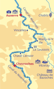 Chablis on the Nivernais Canal - French Canal Boat Company