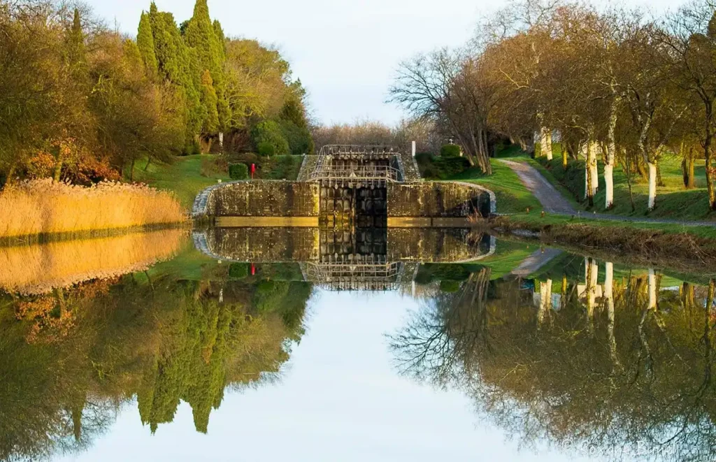 Lock on Canal du Midi Barge Mirage
